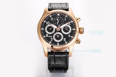  IWC Pilot's Chronograph IWC392202 42mm Rose Gold Case Watch